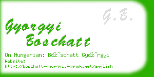 gyorgyi boschatt business card